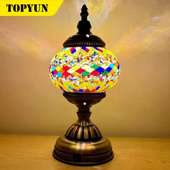 Mozaik витражная lampe za kreativni turski stil USB punjiva lampe za smještaj za ukras led bežična lampa za bar