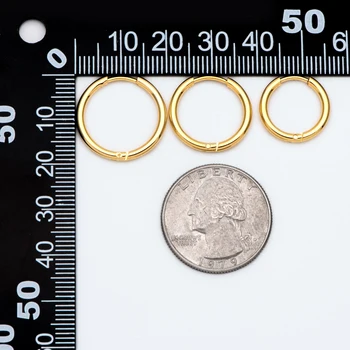Naušnice, prstenje Huggie 10шт, 16/18/20 mm, Jednostavne hoops (GB-2209)