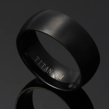 NEWBUY Titanskih Prstena Za Muškarce Širine 8 mm, Super Crno Muški Prsten, Vjenčani Nakit, Božićni Poklon