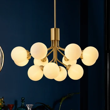 Nordijsko zlatni luster stakleni balon abažur rasvjeta moderni dnevni boravak lampa spavaća soba romantični led talijanski dizajn svjetiljke