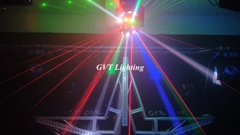 Novi 16-beam Strobe Crveni Zeleni Laser 3 IN1 LED Kreće Glavobolja Lampa 16X3 W Šarene Led Pokretne Glave Disko-Kugla Svjetla