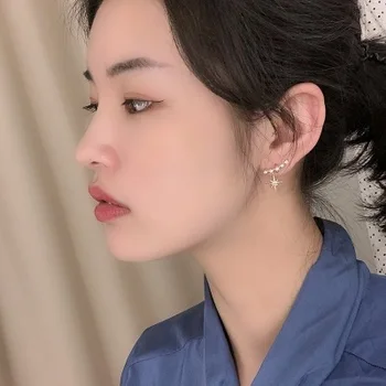 Novi 2020 ugovor nježna crystal Star temperament naušnice roze Ženske Korejski Klasični stil male Naušnice Modni Nakit