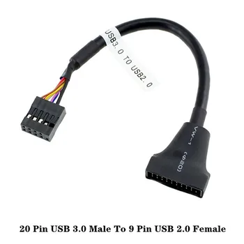 NOVI adapter za naslov matične ploče USB 2.0 9-pinski konektor za matičnu ploču USB 3.0 20-Pinski konektor za USB 3.0-2.0 Produžni kabel, adapter