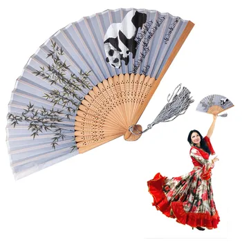 Novi bambus starinski sklopivi ventilator u kineskom stilu svila navijač godišnji ženski plesni navijač prijenosni ručni ventilator ventilator solidne kućanstvo