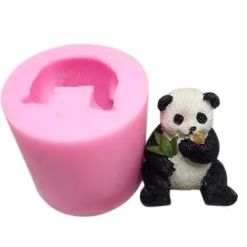 Novi Slatka 3D Panda Kalup Fondan Torta Dekoracije Alati Kolač Čokolada Kalup Bubble Gum Pasta Oblika Svijeće