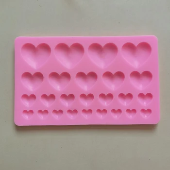 Novo Srce Čokolada Oblici 25 Šupljine Ljubav Oblik Silikon Vjenčanje u Kalup Za Pečenje Čokolade Ukras Za Tortu Oblik Za Tortu 3D DIY
