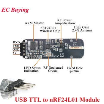 NRF24L01 Modul za bežični prijenos Podataka 2,4 G Serijski Port USB TTL za nRF24L01 Digitalni prijenos podataka na velike udaljenosti