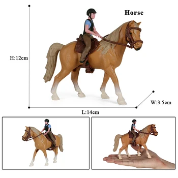 Oenux Veliki Veličina Šumskog Divlji Konj Poljoprivrednu Životinja Konj Model Figurice Likova Šuplje Plastične Ukrase Kuće Figurice Igračke Dječji Dar