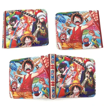 One Piece Anime PU Novčanik Crtani Luffy Zoro Figurica Sklopivi Torbicu za Žene i Muškarce Držač za Kartice Novčanik Igračke Baby Darove