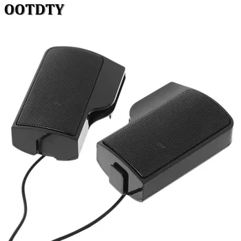 OOTDTY 1 Par Mini Prijenosni Isječak-na USB Stereo Zvučnici Linearni Kontroler Саундбар za Laptop i Mp3 PC Računalo s Kopčom