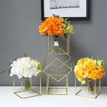 Orange Svilene Hortenzija Umjetno Cvijeće Realan Svadbeni Buket flores artificiales para decoracion hogar Ukras Kuće