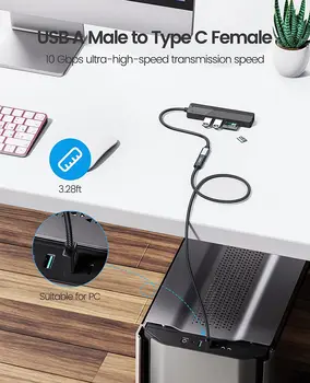ORICO USB C na USB A OTG Adapter Tip C Pretvarači Muški do Ženskog Kabel, Adapter za MacBook Pro Samsung