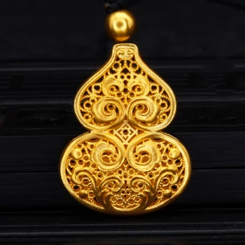 Originalni kineski tradicionalni privjesak Jedinstveno staro zlatno vještine выдолбленный luksuzni šarm muške i ženske srebrni nakit