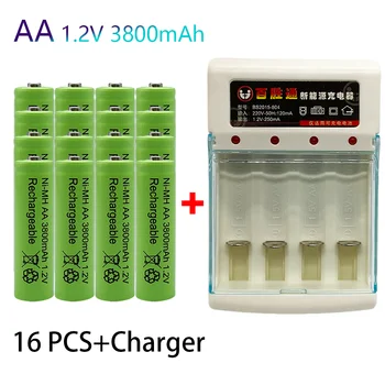 Originalni kvalitetna baterija baterija baterija baterija baterija 1,2 AA 3800 mah Ni-MH punjiva baterija 1,2 2A + punjač