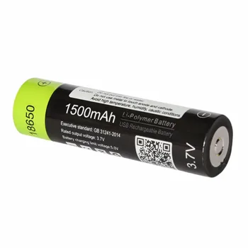 Originalni ZNTER 3,7 U 18650 Baterija 1500 mah USB-Punjive 18650 Litij Polimer Baterija Za E-Svjetiljka remoter