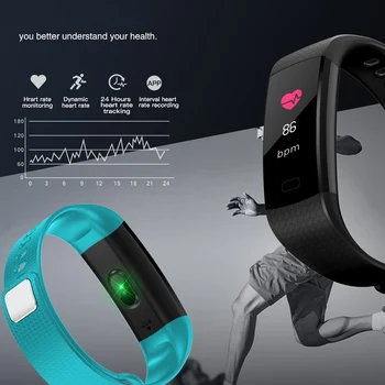 Pametna Narukvica Y5 Uređaji Za Mjerenje Krvnog Tlaka i Srčanog Ritma Otkrivanje Fitness Tracker Za Muškarce Žene Bluetooth Sport Smartwatch IOS Android Telefon