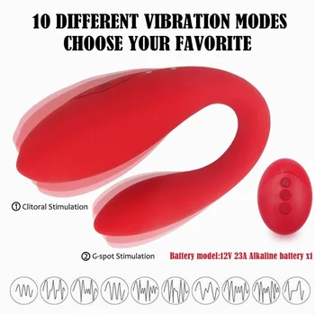 Par Vibrator Bežični Daljinski Upravljač Dvostruki Vibrator, Nosivi Dildo Vaginu I Klitoris Stimulira Seks Igračke Za Žene Masturbator
