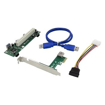 PCI E PCI-E karticu PCI Express X1 karticu na PCI Riser Card Guma Karta je vrlo učinkovit Adapter je Pretvarač USB 3.0 Kabel za desktop Čip ASM1083