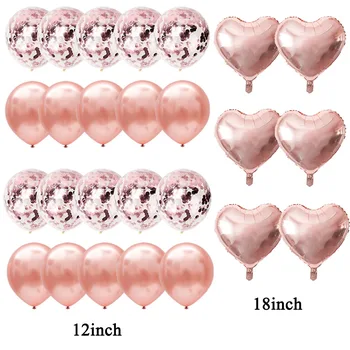 Pink Zlatna Broj Balon Od Folije Sretan Rođendan Nakit Za Zurke Djeca Tuš Prvi 1. Dječak Djevojčica Vjenčanje je Dan Svetog Valentina