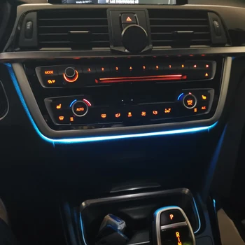 Ploča ac led pozadinsko svjetlo Za BMW 3 4 serije F30 od karbonskih vlakana cd ploča za ukras atmosferski svjetlo obloge središnje konzole