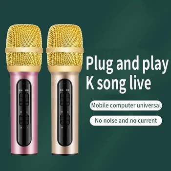 Prijenosni Mini Bežične Bluetooth Kondenzatorski Mikrofon Gadget Home Шумоподавляющий Mikrofon Ugrađeni Аудиоконференции za Pjevanje Pjesama