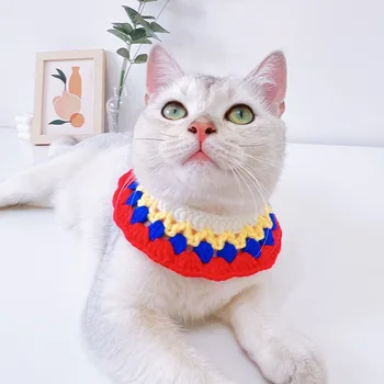 Rainbow tkani pas plašt odjeća odijelo šarene mačka šal kragnom, novo kombinezon cosplay foto rekvizite za festival Bengal