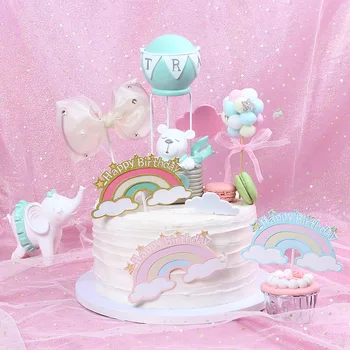 Rainbow Torta Topper Zvijezda Sunce Oblak Sretan Rođendan Svadbeni Nakit Nevjesta Dekor Za Cupcakes Večernje Dječji Tuš Pribor Za Pečenje Novi