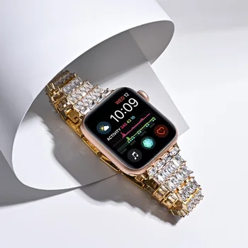 Remen od nehrđajućeg Čelika Za Apple Watch Ultra 49 mm Remen 7 8 45/44/42/41/40/38 mm Ženski narukvicu s dijamantima iWatch series 6 SE 5 4 3