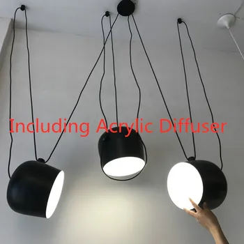 Replika Talijanskih Visećih Svjetiljki Nordic POTKROVLJE Industrial s Akrilnog Рассеивателем Moderna Bubanj Lampa za blagovanje Kuhinja
