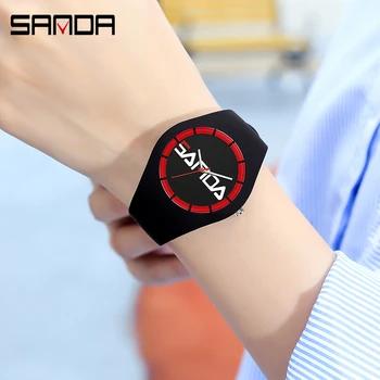 SANDA silikon e vodootporan sat gospodo osobni elektronički satovi sportski satovi modni gospodo studenti