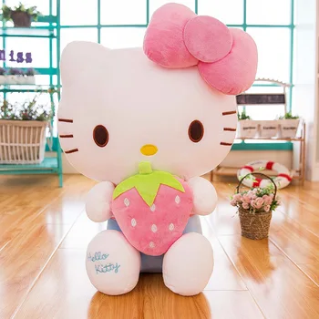 Sanrio Hello Kitty Kawaii Pliš Igračke Lutka Jagode Mangosteen Hello Kitty Plišane Slatka Dječje Igračke Rođendanski Poklon Za Djevojčice