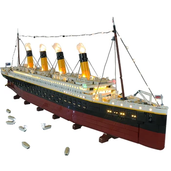 Set Led Žarulje Za Kreativnost 10294 Titanic Royal Cruise Brod Klasični Film Je Model Broda Collectible Figurice Cigle Bez Bloka