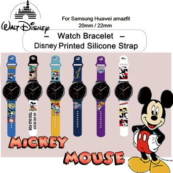 Silikonski Remen Disney Od Mekog TPU s Mickey Mouse Za Samsung Galaxy Watch 4 Gear 3 Correa Huawei GT2 Pro Amazfi Smartwatch Uzicom Nove