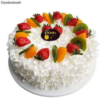 Simulacijski model torta voćna ruža je Model za tortu za rođendan Lažni prikaz torta Plastični uzorak Snimanja rekvizite Svadbena dekoracija torte