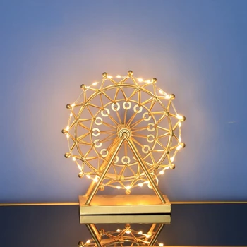 Skandinavska kreativna wheel božićne dekoracije revolving metalni nakit model uređenje kuće površine novu godinu 2022 dekor
