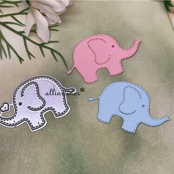 Slatka slon ukras Rezanje Metala Umire Šablone Za DIY Scrapbooking Ukrasni Reljefni Ručni Rad Umrijeti Predložak