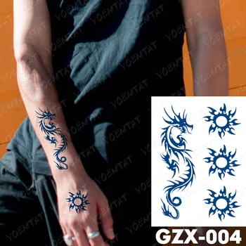 Sok Je Otporan Vodootporne Privremena Tetovaža Naljepnica Zmaj Totem Jednostavne Linije Flash Tetovaže Muška Ruka Body Art Lažna Tetovaža Ženska