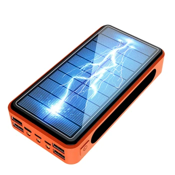 Solarni Panel Powerbank 50000mAh s Baterijom Prijenosni Punjač za 4 USB Type C Повербанк Za iPad, iPhone, Samsung Xiaomi Power Bank