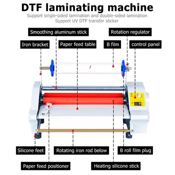 Stroj za proizvodnju papira laminata pogodan za film formatu A3 A4. UV-oznaka za transfer DTF, folija za laminaciju i baliranje vodootporne naljepnice