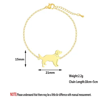 Super Slatka Zlatni Retriver je Pas U Obliku Šarm Narukvica Ručno Životinja Nakit za Ljubitelje Pasa