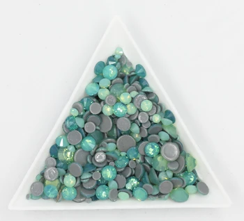 Sve Dimenzije SS3-ss30 acqui Zeleni Opal Crystal Dizajn Noktiju vještački dijamant nakit 3D Flatback Staklo Popravak Rhinestones za Odjeću