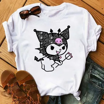 T-shirt Kuromi Kratkih Rukava Sanrio My Melody Hello Kitty Za Odmor Y2K, Ženska Vanjska Odjeća, Ženska Jednostavne Slobodni Studentski Majice, t-Shirt
