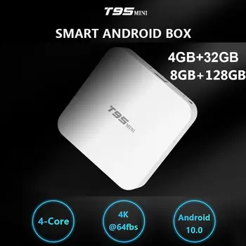 T95MINI Profesionalni Reproduktor 2,4 G WiFi 4 K H. 265 Android 10,0 Smart TV Box pojedinca ili kućanstva 8 GB, 128 GB