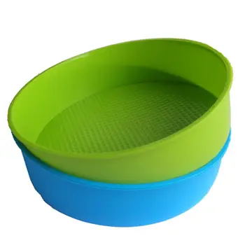 Topla Rasprodaja Silikonska forma za pečenje 26 cm/10 cm Okrugli oblik za tortu kalup za pečenje Plave i zelene boje povremeno