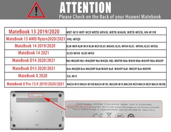 Torba za prijenosno računalo Huawei MateBook 13 14 13s 14s 16 2021 Torbica MateBook D14 D15 Hard Case Mate Book X Pro 13,9/X 2020 Torbica