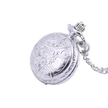 Trend starinski srebrni stroj za uzorak srebrna otvorite poklopac džepni sat, remen, lanac muške i ženske, pribor