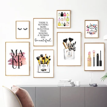 Trepavice Modni Print Zid Art Dekor, Moderan Minimalistički Proizvod Za Uljepšavanje Trepavica Plakat Platnu Djevojka Soba Make-Up Umjetnost