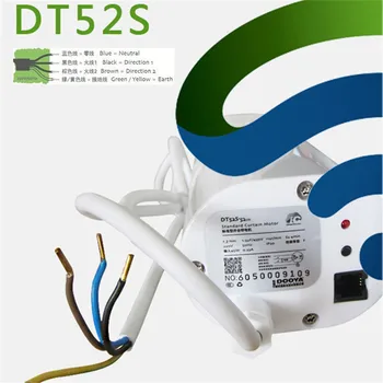 Tuya Aplikaciju Smart WiFi i RF Modul zavjese + DT52S 75 W 4-žični motor, RF433/Program/Voice daljinski upravljač, za Alexa, Google Home, Podešavanje vremena