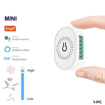 Tuya Smart Life Wifi Mini DIY Pametan Prekidač Brzine Ventilatora Stropni Ventilator Upravljački Program Daljinski Upravljač Za Alexa, Google Home