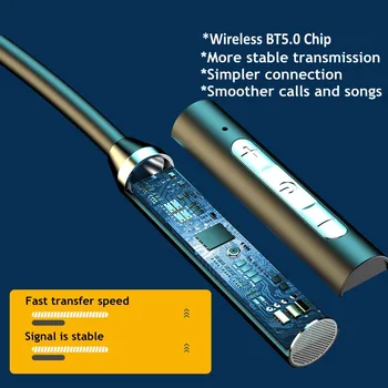 TWS Trake Bežične Bluetooth Slušalice 5,0 Magnetna Sportski Slušalice Za Trčanje, Vodootporne Slušalice, Slušalice Sa redukcijom šuma